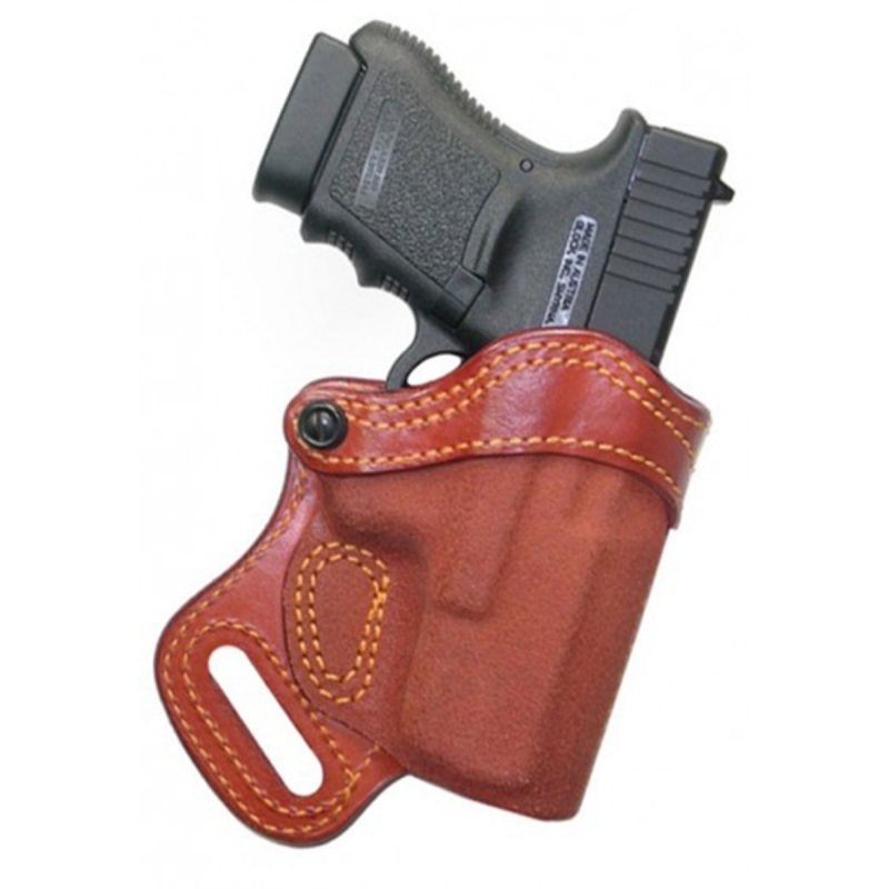 Funda de cuero marrón rojizo tipo pancake - Vista 2