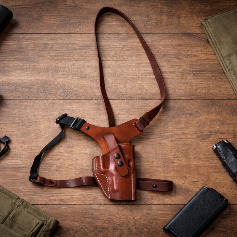 Funda de pecho de cuero para SIG Sauer P320-XTEN de 5 pulgadas compatible con visor óptico - Vista 2