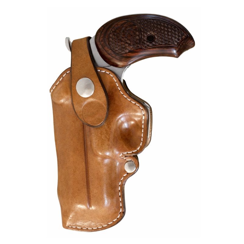 Funda de cuero color habana con trabilla para cinturón - Vista 4
