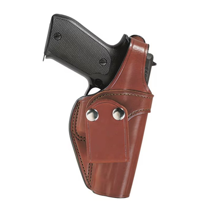 Funda interior IWB de cuero marrón con cierre de pulgar - Vista 2