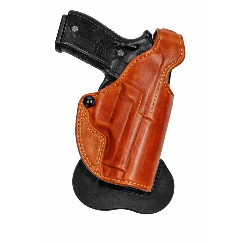 Funda de pala de cuero color habana con cierre de pulgar - Vista 1