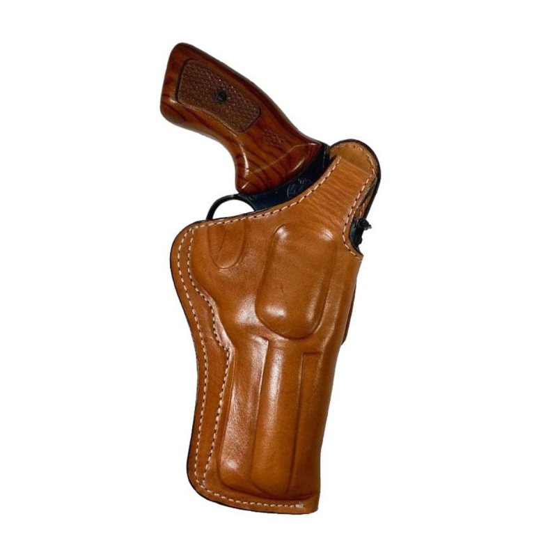 Funda de cinturón de cuero para revólver con cierre de pulgar - Vista 4