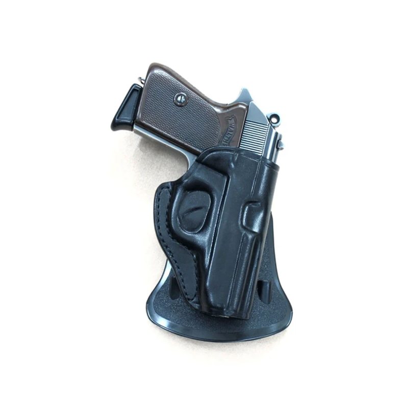 Funda de pala ajustable artesanal de cuero negro para Glock 17/22 - Vista 2