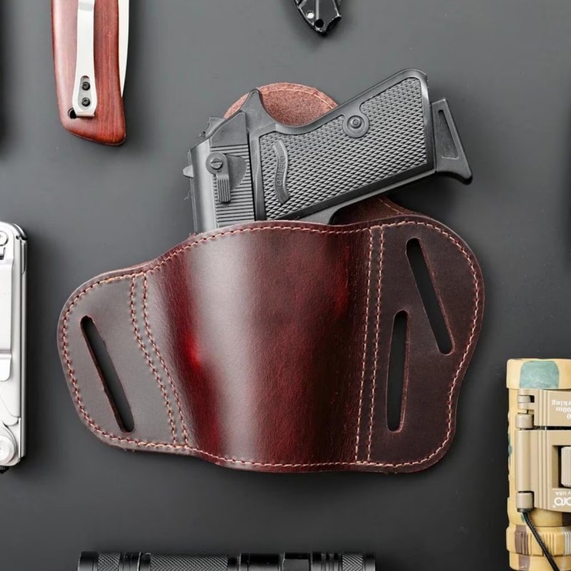 Funda exterior OWB de cinturón de cuero de estilo western - Vista 4