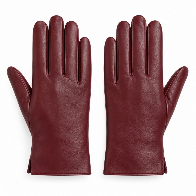 Guantes de piel para mujer con forro de cachemira - Vista completa del producto